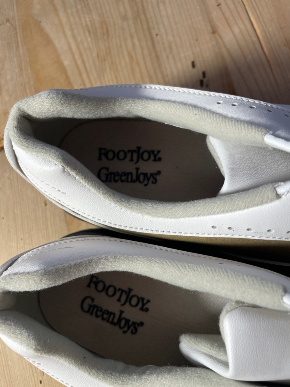 FootJoy GreenJoy Men’s White Golf Shoe with Soft Cleats NWOB 9.5 - Picture 5 of 7